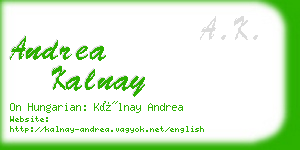 andrea kalnay business card